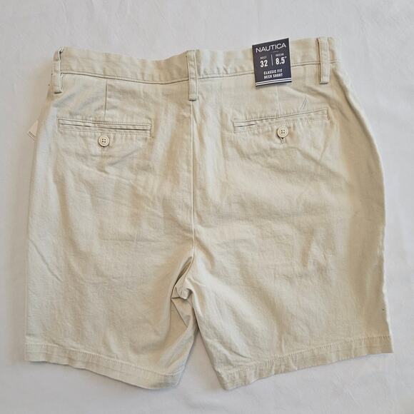 NWT *NAUTICA* Men's Chino Light Khaki Zip Fly 8.5" Classic Fit Deck Shorts 32 - Picture 4 of 9